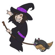 witch vector hand drawn