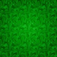 Seamless green floral pattern Vector illustration