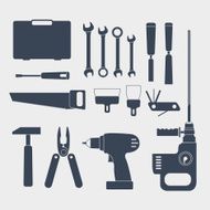 Electric and handy tool sillhouettes