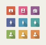 Web site vector icons set shadow effect N34