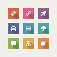 Web site vector icons set shadow effect N35