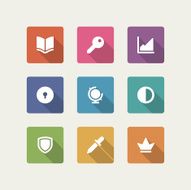 Web site vector icons set shadow effect N38