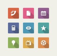 Web site vector icons set shadow effect N39