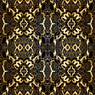 Seamless pattern retro floral and geometric ornament vector lace texture N2