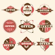 Set of special offer labels