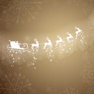 Vector Santa Claus Driving in a Sledge N15