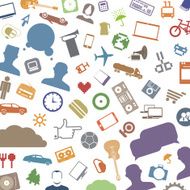 Different lifestyle stuff color background