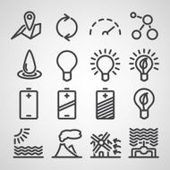 Energy and resource icon set N4