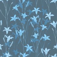Bellflower seamless background