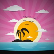 Ocean Sunset Landscape