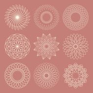 Guilloche vector elements N7