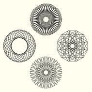 Guilloche vector elements N8