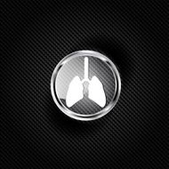 Human lung icon Medical background Health care N3