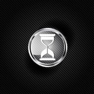Sand clock icon Glass timer symbol N2