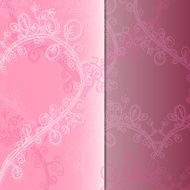 Pink background with floral pattern