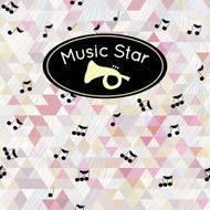 Musical Notes and triangles