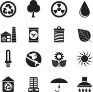 Silhouette Ecology and nature icons