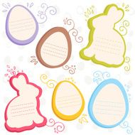 Easter bunny and eggs discount sale stickers N2
