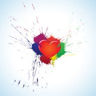 Heart with blots
