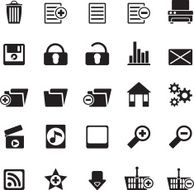 Silhouette 25 Detailed Internet Icons N2