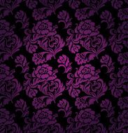 Seamless pattern ornament lilac floral background