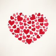 Valentine greeting card with big heart N4
