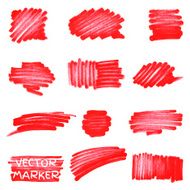 Set of vector marker spots