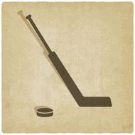 sport hockey logo old background