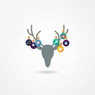 Deer head isolated N2