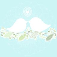 Greeting card with birds Happy valentines day and weeding cards N2