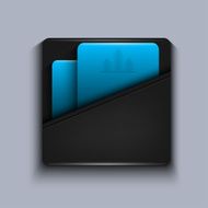 Vector modern blue icon on gray background Eps10 N17