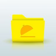 Vector yellow folder on blue background Eps10 N56