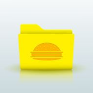 Vector yellow folder on blue background Eps10 N60