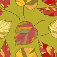 Seamless background with autumn leaves N2