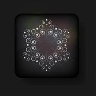 Vector snowflake icon on black background Eps 10 N6