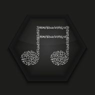 Vector creative icon on black background Eps10 N34