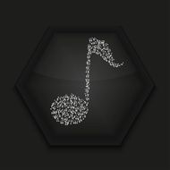 Vector creative icon on black background Eps10 N35