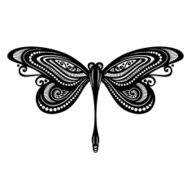 Vector Beautiful Dragonfly Exotic Insect N5
