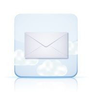 Vector mail app icon on white background Eps 10 N2