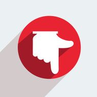 Vector red circle icon on gray background Eps10 N45