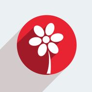 Vector red circle icon on gray background Eps10 N46