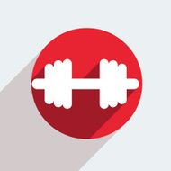Vector red circle icon on gray background Eps10 N47