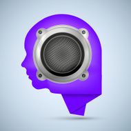 Vector concept face and bubble speech N3