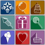 Icons to Birthday