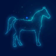 Silhouette Horse from Beautiful Bright Stars N2