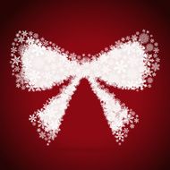 Christmas bow snowflake design background