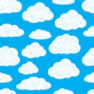 vector clouds seamless background N2