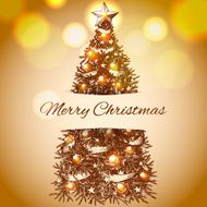 Christmas hand drawn fur tree