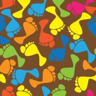 colorful human traces seamless pattern