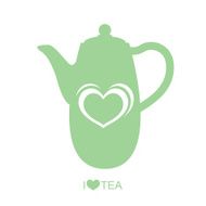Teapot with heart vector N6